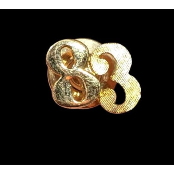 Vintage Avon Textured 83 Gold Tone Lapel Pin - Picture 1 of 4